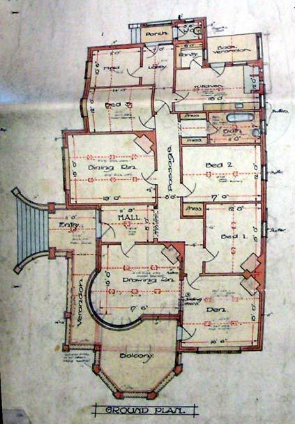 Federation Laird & Buchan, Original east elevation drawing, 1914, Geelong Library & Heritage Centre, GRS 401, Env. H22.