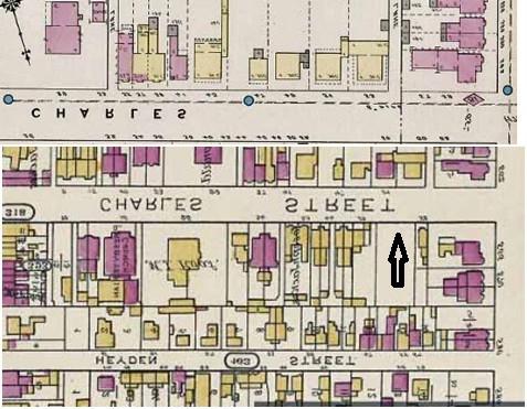 5. Goad's Atlases, 1884: showing the status of Charles Street East where the subject