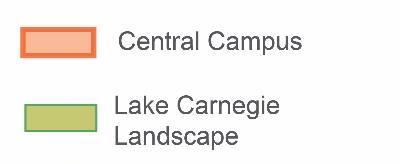 Preliminary considerations Enhance and accentuate the Lake Carnegie landscape Integrate it into the experience and function of the full campus Continue to extend and