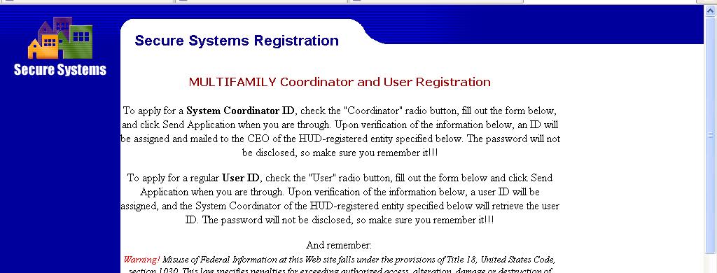 Step 5: This will bring you to the Secure System Registration