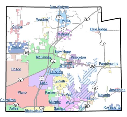 COLLIN COUNTY 889 Square miles 59 total taxing entities: Collin County Collin County