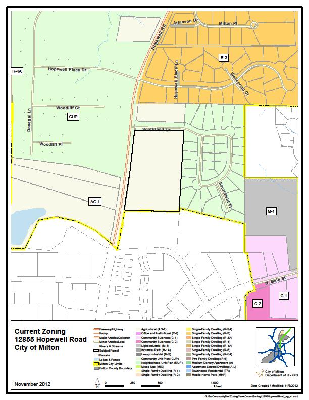 CURRENT ZONING MAP Prepared by the Community Development Department for the