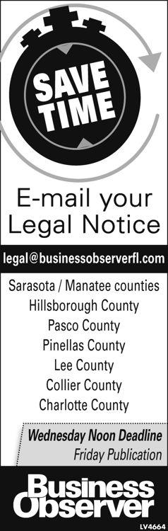 IN THE COUNTY COURT OF THE OF FLORIDA PINELLAS COUNTY, FLORIDA CASE NO: 13-3427-CO HIGHLAND LAKES CONDOMINIUM 1 ASSOCIATION, INC., a Florida not-for-profit corporation, ESTATE OF EDWARD I.