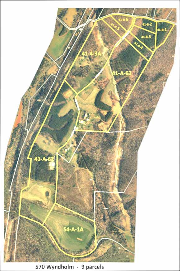 Topography Aerial The Land 40 +/- Acres at front of property have been subdivided into 6 lots, with the possibility of adding an additional 5 lots, should a future owner want to sell land or develop