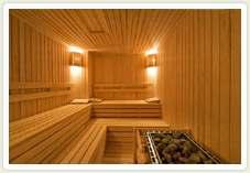 Pealese contact reception desk for the reservation of the sauna and massage.