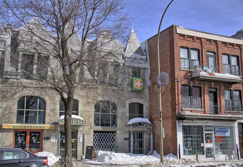 3,000-square-foot commercial building available for sale or for lease in the heart of the Plateau-Mont-Royal s most important retail node Highlights Legal Description Lot # 1 203 205 (Cadastre du