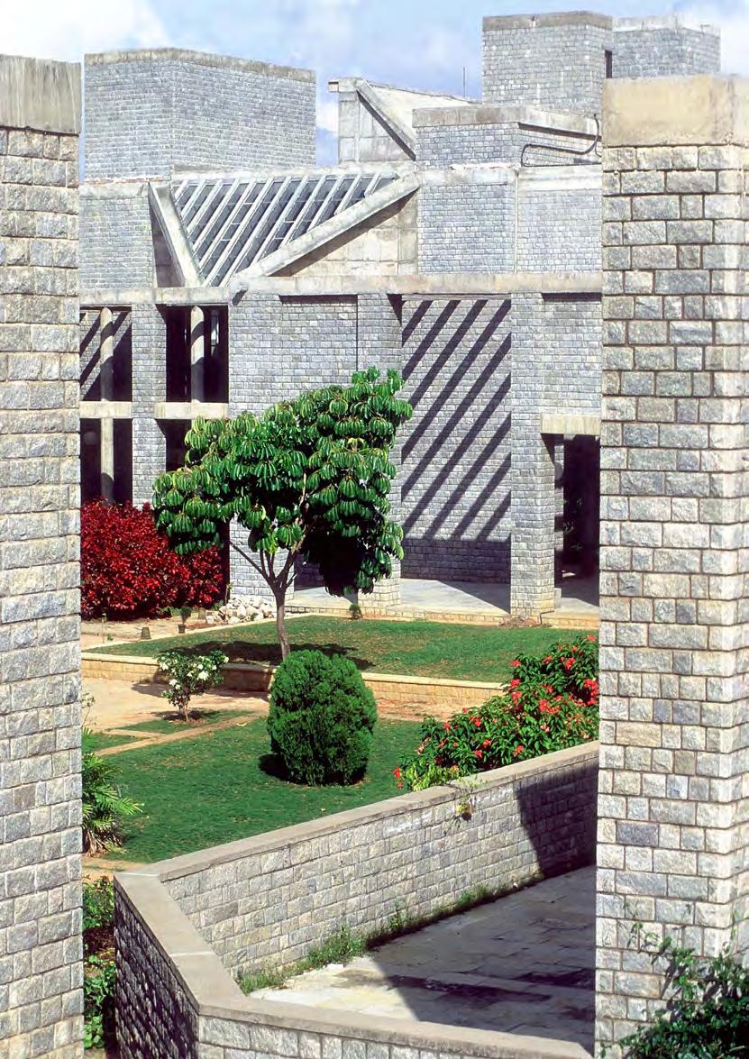 n Institute of Management, Bangalore 1977 1992 (Multiple Phases) Bangalore, Inspired by traditional maze-like n cities and temples, IIM Bangalore is organized as interlocking buildings, courts and
