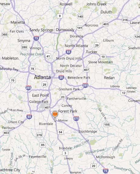 Location Maps Directions from Atlanta: Take I 75