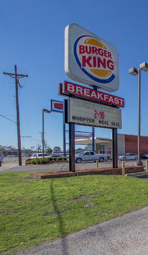 Burger King 5353 Plank Road Baton Rouge, LA 70805 List Price...$806,667 CAP Rate - Current... 7.50% Gross Leasable Area... ± 3,271 SF Lot Size...± 0.