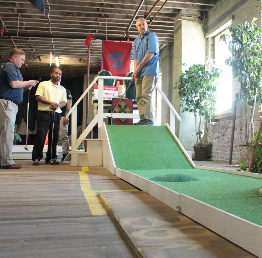 What nonprofit... For 13 years has offered area golfers a break from the winter doldrums at our Mission-made indoor miniature golf course Katherine Hewitt Philip Heyman Martha Heywood Graham J.