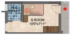 TYPICAL UNIT PLANS Servant s Room SBA : 155