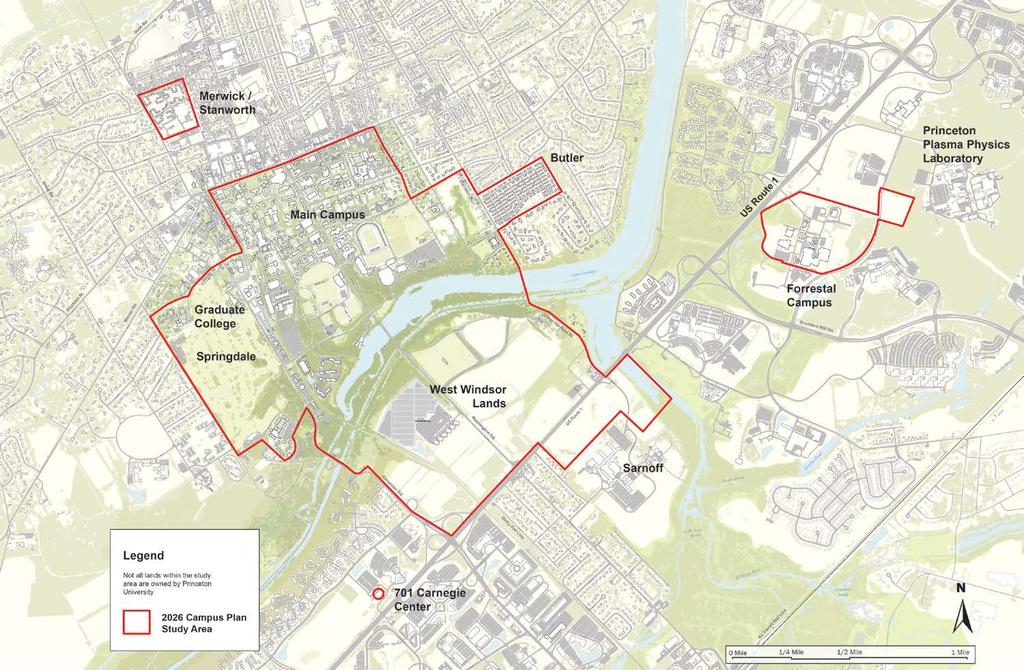 30-Year Campus Planning Study Area Note: not all lands