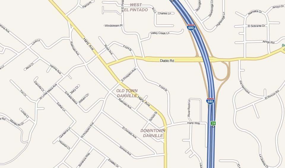 DANVILLE RETAIL RENT SURVEY MAP 1-17 Railroad Avenue 281 Hartz Avenue 522 Hartz Avenue