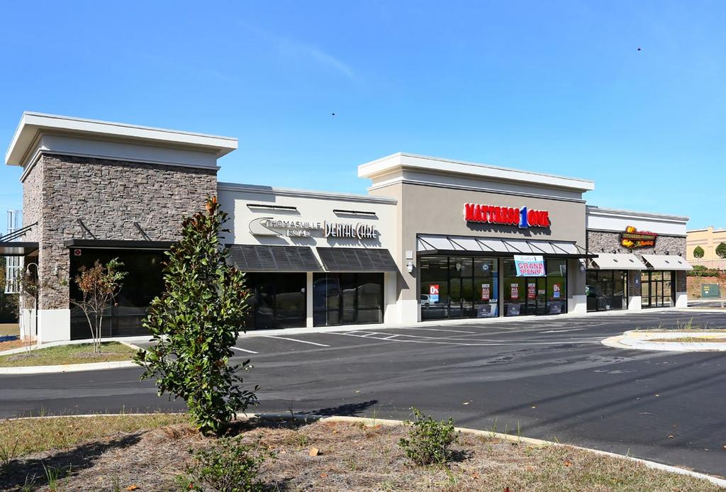 INVESTMENT SUMMARY ADDRESS PRICE $3,943,500 CAP RATE 5442 Thomasville Road, Tallahassee, Florida 6.00% return NOI $236,610 OCCUPANCY 100% YEAR BUILT Q3 2016 BUILDING SF PARCEL SIZE TENANTS 8,197 SF 1.