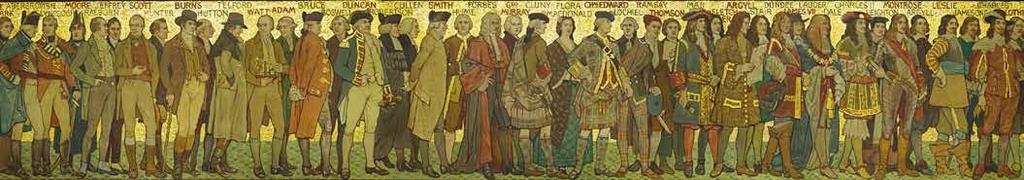 East wall From explorers to engineers, from soldiers to statesmen Duncan Forbes of Culloden Macpherson of Cluny Flora MacDonald Charles Edward Stuart Allan Ramsay John, 6th Earl of Mar The Faculty of