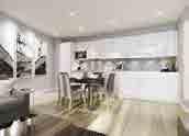induction hob, extractor hood, dishwasher, fridge/freezer, microwave & washer/dryer uites & one bedroom apartments feature an oven/microwave combination Full height glass splash-backs Feature