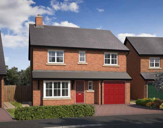 The Wellington The Chester 4 Bedroom Detached with Integral Single Garage Approximate square