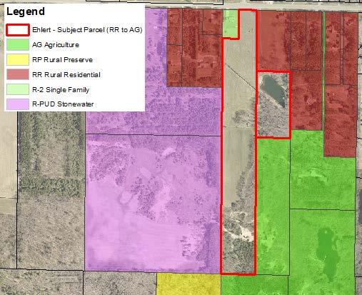 The 2016 Future Land Use Map has master-planned the subject parcel for Agricultural Preservation, which corresponds to the Agricultural (AG) zoning district.