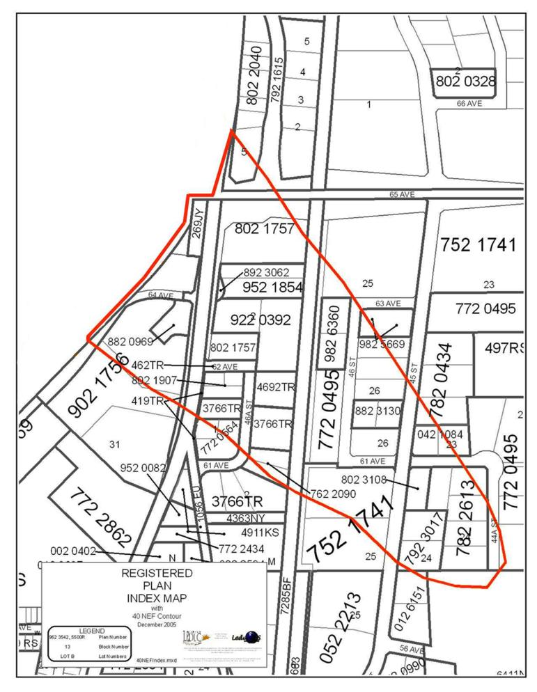 Schedule 5 VICINITY PROTECTION AREA REGULATION AR 55/2006 Schedule 5 City of Leduc 50th Street North Commercial Area The commercial uses permitted on commercial lands outlined above as lying within