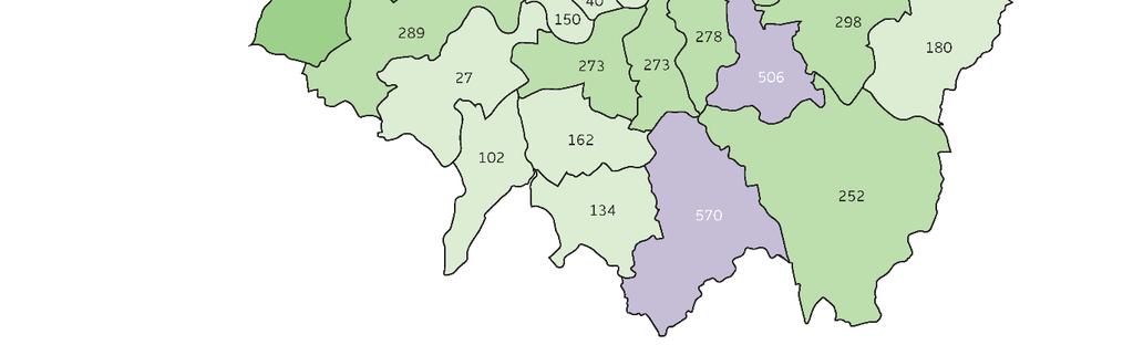 Just over half of the increase in London came from 9 of the 32 boroughs, and one-third from the five boroughs with the highest repossession rates: Newham,