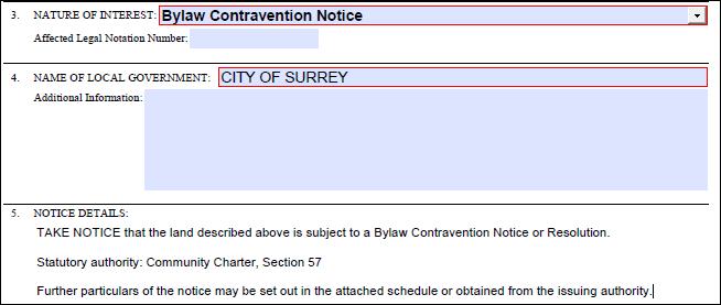 Line 2 Affected legal notation number: enter the filing number of the notice being cancelled in Item 3.