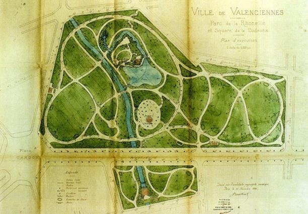 Kitas H. Martinet kurtas (1901 1904) parkas, kupinas tapybiško viešojo miesto parko kompozicinių elementų, yra Prancūzijos šiaurėje Valenciennes (Valensjeno) mieste, tai Rhônnelle parkas.
