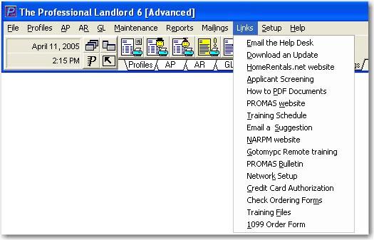 58 Overview of PROMAS Setup Professional Landlord Training 2005 Overview of PROMAS:
