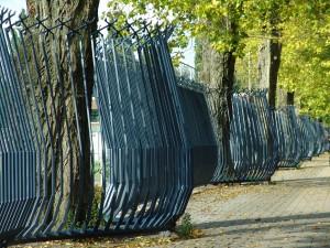 Sportpark Olympia Fence Olympiaplein 1076 Amsterdam Artist Ruud-Jan Kokke has designed a new fence of 1 kilometre to circumfere the
