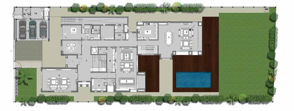 VILLA TYPE 2B 18 19 Basement Floor 337 3,627 beach mansion Average area per plot 2,000 sq.m (21,523 sq.f) GFA Area (sq.m) Area (sq.