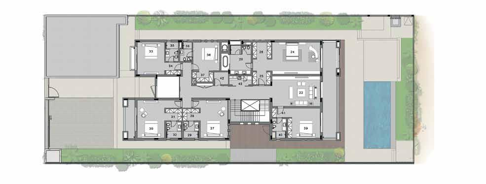 VILLA TYPE 3B GFA Area (sq.m) Area (sq.f) 26 27 Ground Floor 411 4,424 beach mansion Average area per plot 1,300 sq.m (13,993 sq.