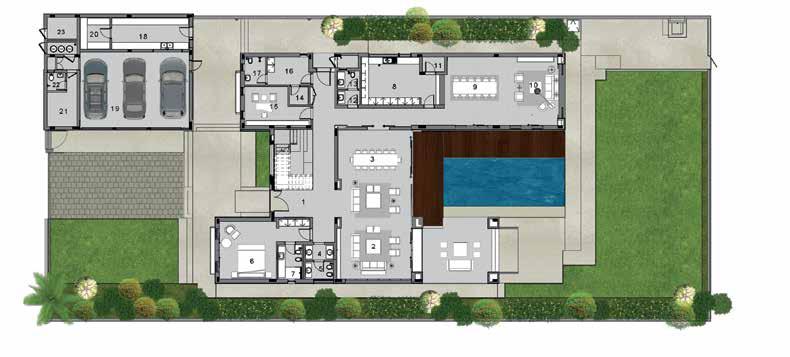 VILLA TYPE 4D GFA Area (sq.m) Area (sq.f) 40 41 Ground Floor 386 4,154 beach estate Average area per plot 1,200 sq.m (12,917 sq.