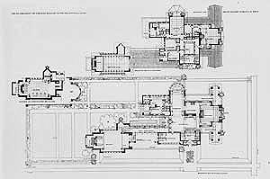 Cheney house and a ground plan for a one-story house for an artist, 1904. Pl. XXX.