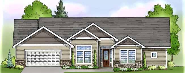 The Traditional Gable Elevation Hip Elevation 75 Easily the most flexible plan at Cameo Court, the Traditional features 3 bedrooms, plus a