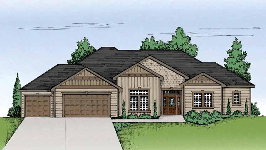 The Traditional III Guest Bedroom 14 8 x 13 4 Dining Room 14 x 12 Covered Patio 19 x 12 Master Bedroom 18 x 15 Utility 8 6 x 10 6 Single Garage 12 x 21