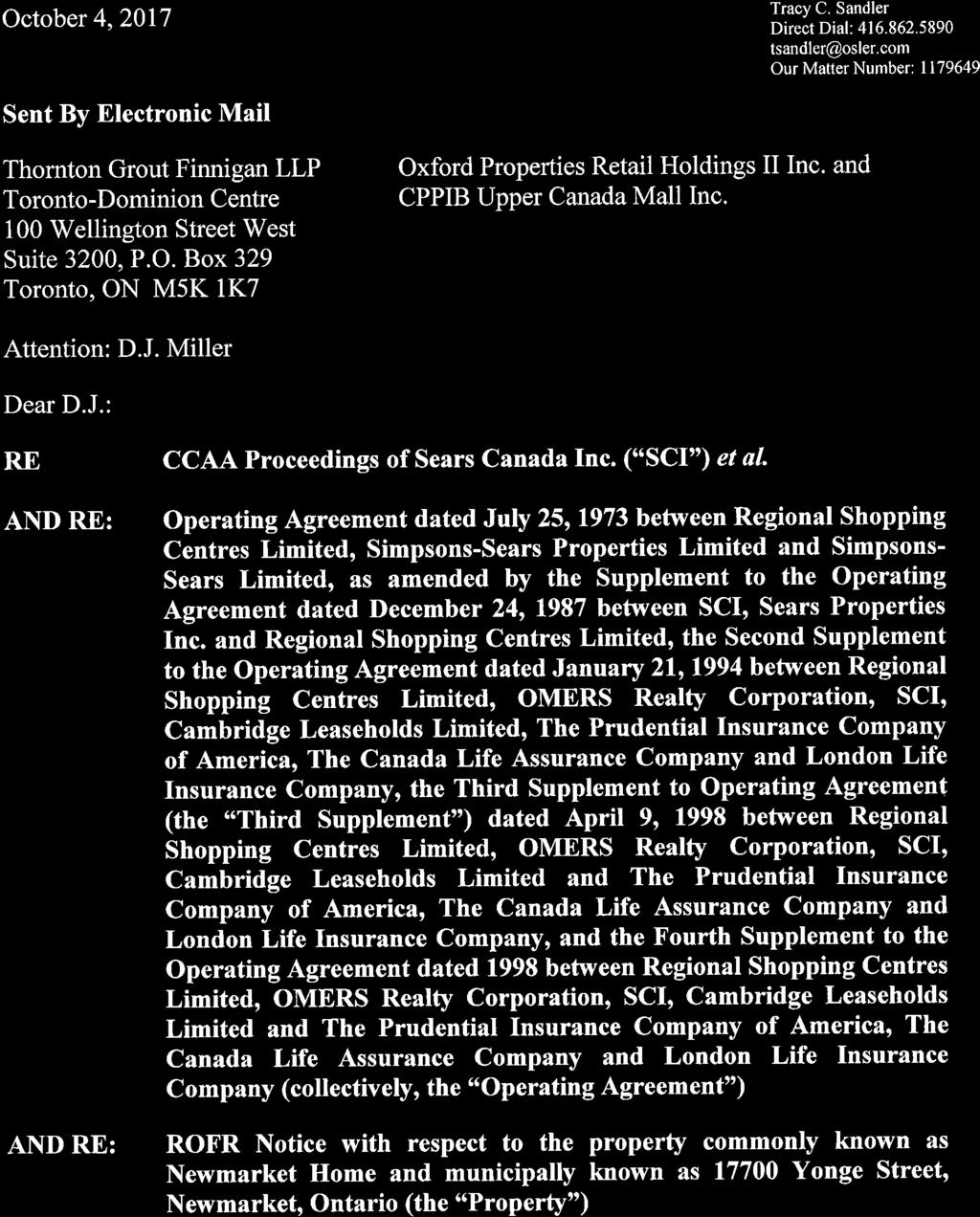 Osler, Hoskin & Harcourt t-l-p Box 5o, r First Canadian Place Toronto, Ontario, Canada M5x rb8 4r6.36z.zrrr untn 4r6.862.