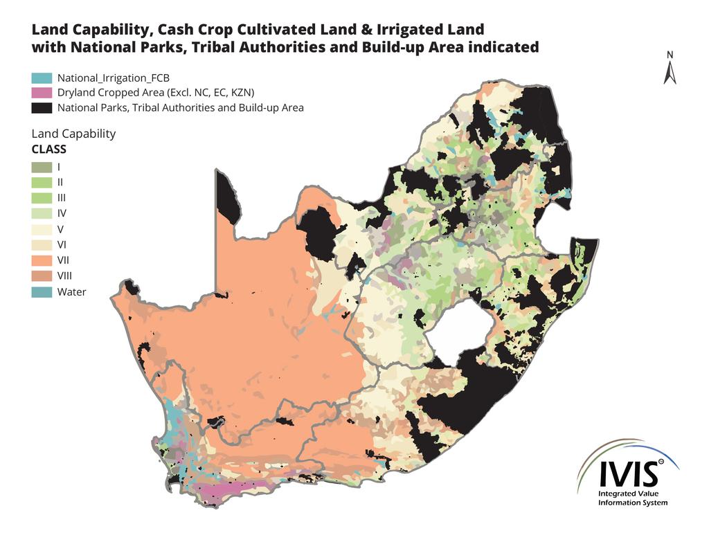 Land Centre of Excellence Figure 3: Land Capability, Cash Crop Cultivated Land & Irrigated Land with National