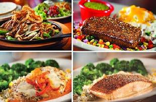 chicken and seafood, dinner for two, lunch combos, sides, desserts, beverages, kids menu, and party platters, as well as salads, soups, and chili.