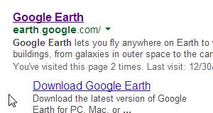 Download and install Google Earth (earth.