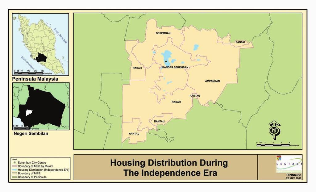 139 Figure 3: Housing Distribution During The Independence Era in The Seremban Municipality Area The New Economic Policy (NEP) Era (1970-1990) and Beyond The New Economic Policy (NEP) was introduced