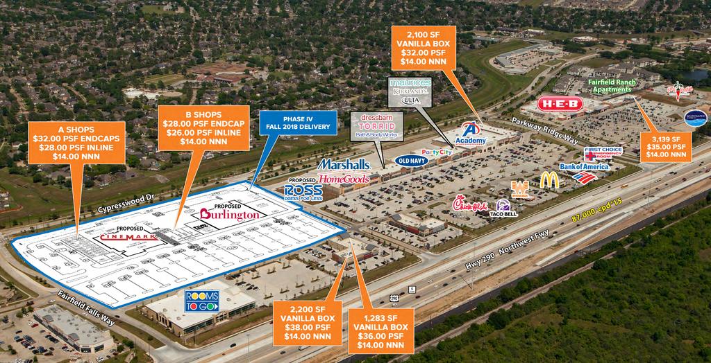 FAIRFIELD TOWN CENTER NWC HIGHWAY 290 & MASON ROAD CYPRESS, TEXAS SHOPPING CENTER FOR LEASE EDGE REALTY PARTNERS 5444 Westheimer Road, Suite 1650 Houston, Texas 77056 T 713.900.