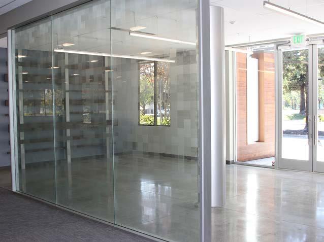 New Lobby with Graphic Glass & Polished Concrete New Glass & Interiors with 11 Drop