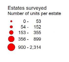 National Housing Development Survey Location of Surveyed Developments