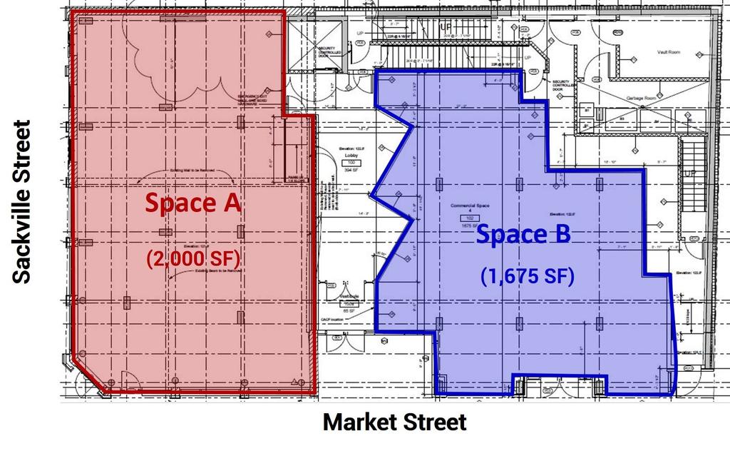 FLOOR PLAN GROUND LEVEL RETAIL UNITS CAN BE COMBINED WITH LOWER