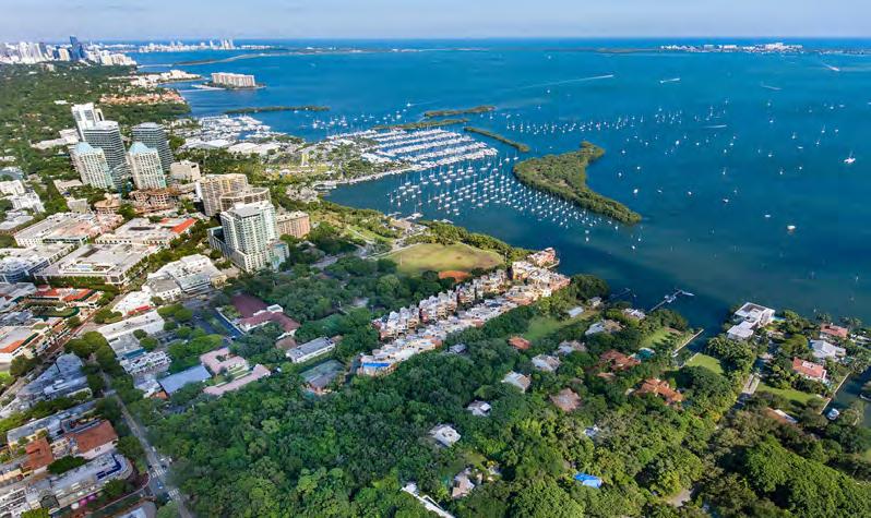 Coconut Grove Coconut Grove is one of Miami s original neighborhoods situated along Biscayne Bay, just a few miles south of Downtown Miami and Brickell.