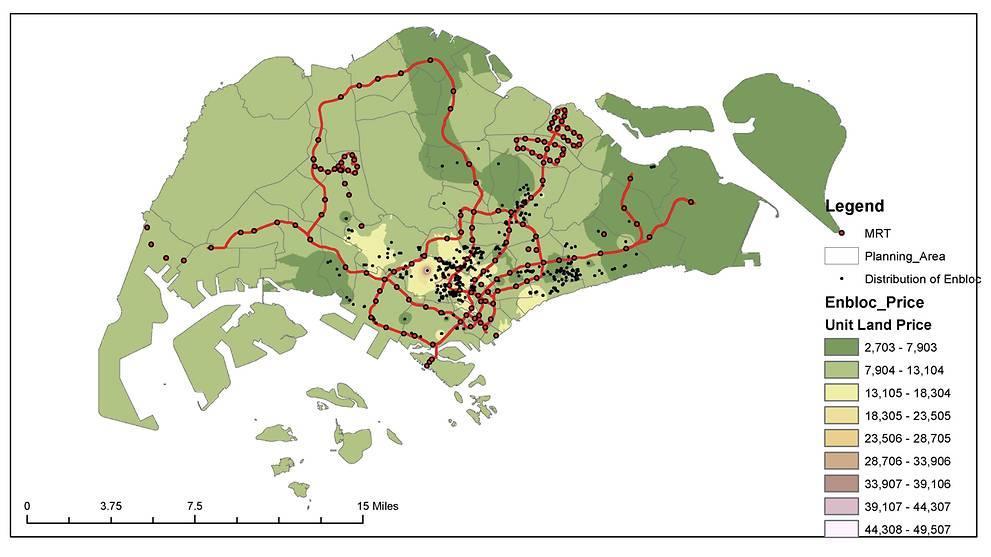 Distribution of en bloc sale sites across Singapore (Map: Sing Tien Foo) We can expect the number of en bloc sales to reach nine to 10 for the full year of 2017, with a total sale value of between