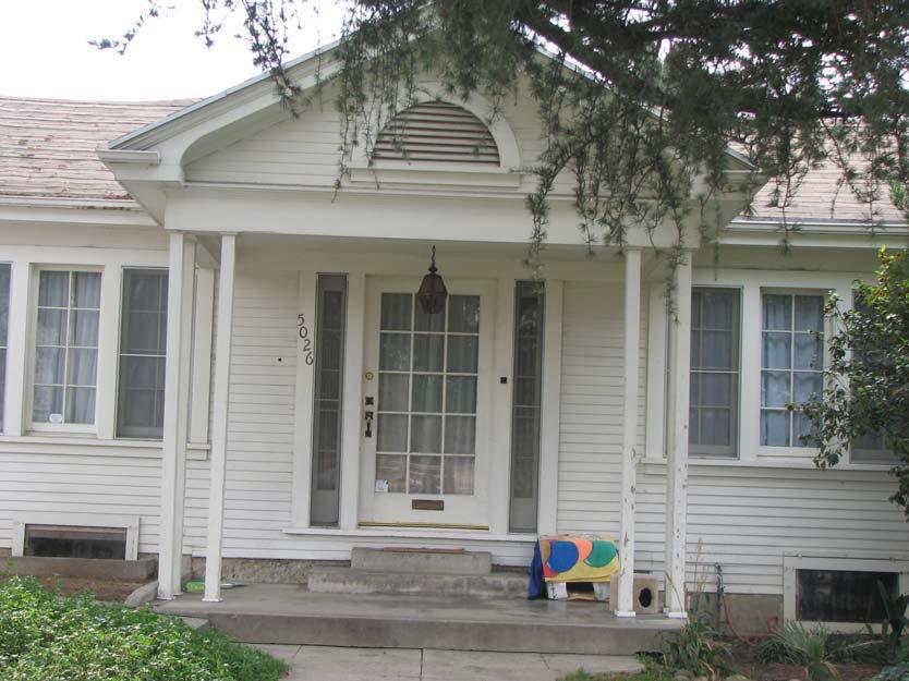 Fisher photo) Isenberger House, front porch,