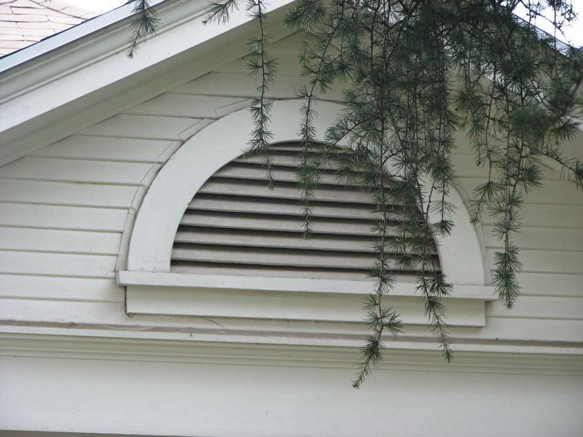 Isenberger House, front porch vent, 5026 Rosewood