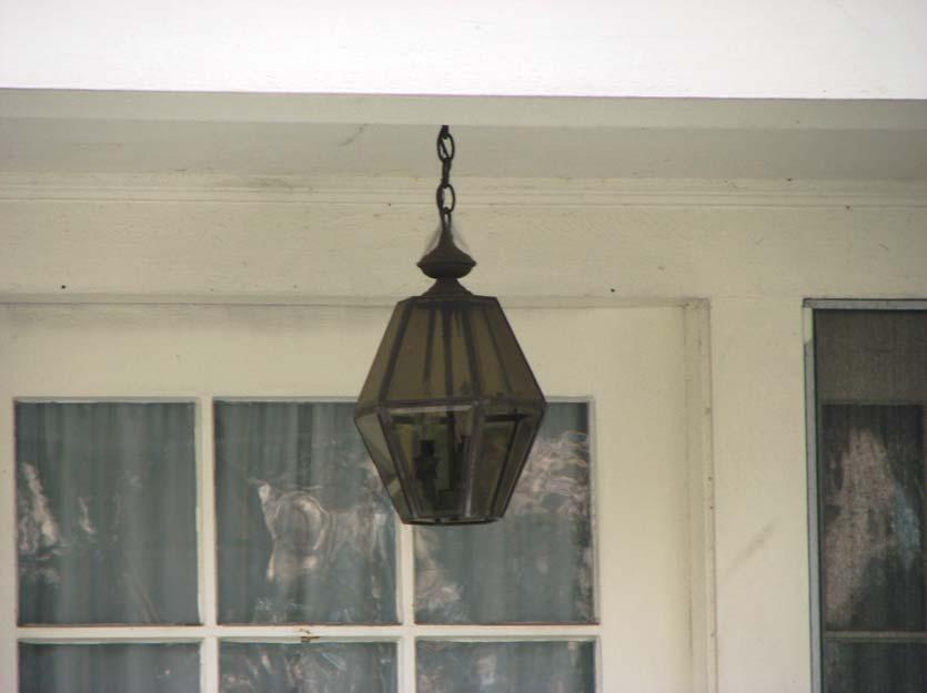 Isenberger House, porch light,