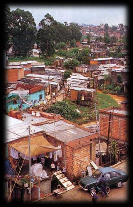 SQUATTER SETTLEMENTS The LDCs are unable to house the rapidly growing number of poor. A large percentage of poor immigrants to urban areas in LDCs live in squatter settlements.