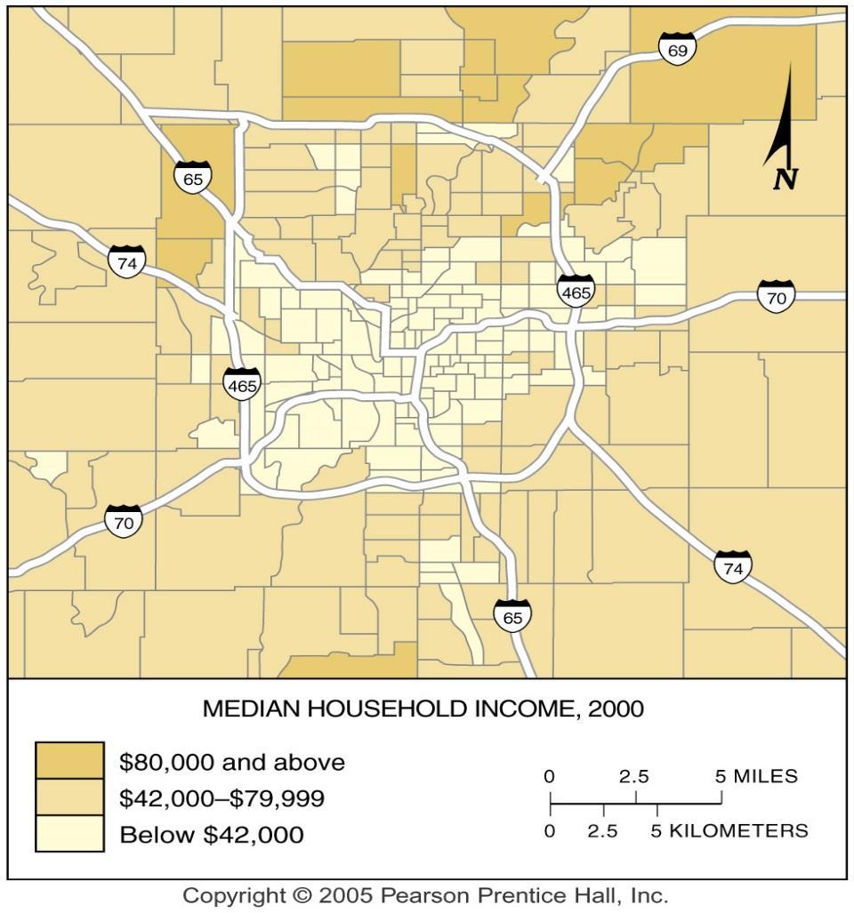 INDIANAPOLIS: HOUSEHOLD INCOME The distribution of high